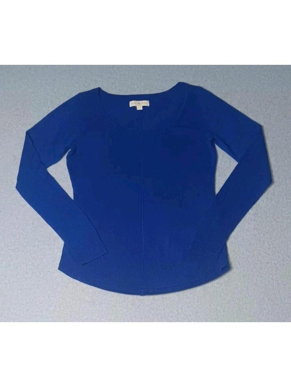Nicki Minaj Sweater Womens Size Large Blue Swoop Neck Soft